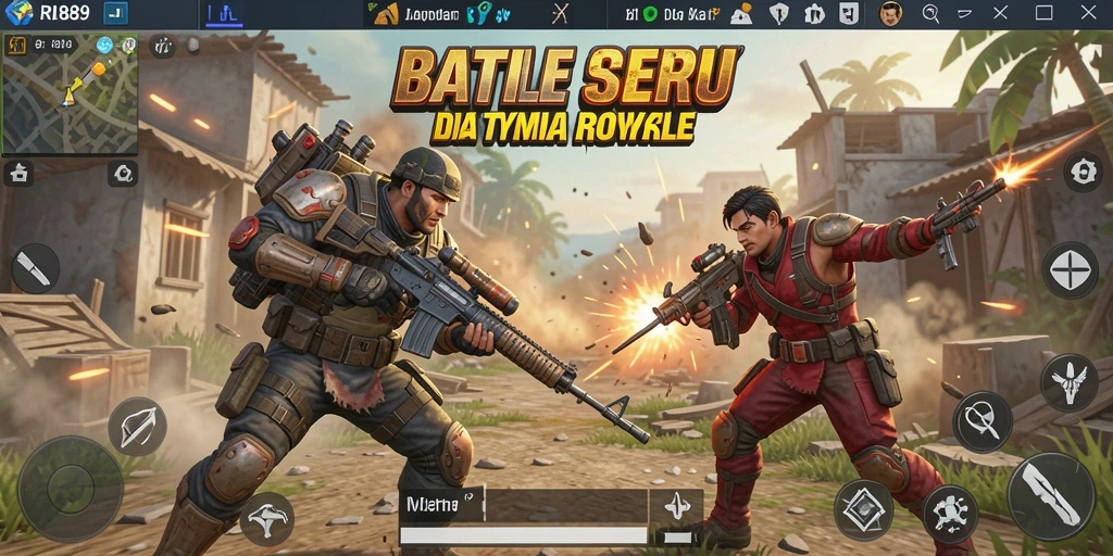 Gameplay mendebarkan di RI889 dengan aksi Battle Royale yang intens.